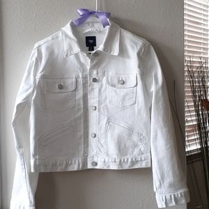 GAP white denim jacket